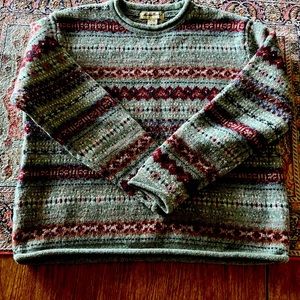 Eddie Bauer Vintage Fair-isle Sweater sz MP